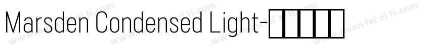 Marsden Condensed Light字体转换